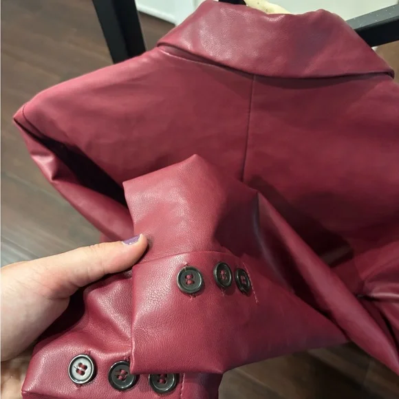 Bagatelle Women's Red Leather Jacket - Picture 5 of 5